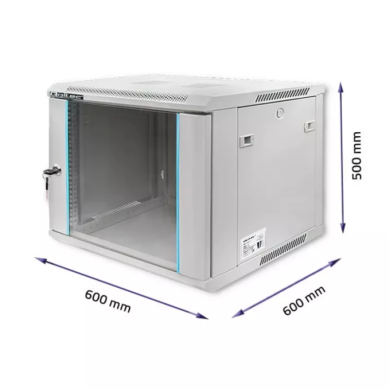 Szafa rackowa QOLTEC 19 inch 9U 600x500x600 obudowa serwerowa do montażu na ścianie lub podłodze