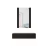 Toaletka z lustrem cama meble PAFOS 80×41,6×100 cm, rama MDF, 1 szuflada, matowa czerń
