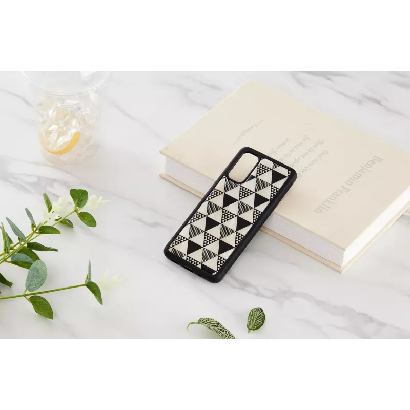 Etui ochronne iKins do Samsung Galaxy S20 — tekstura piramidy, czarne
