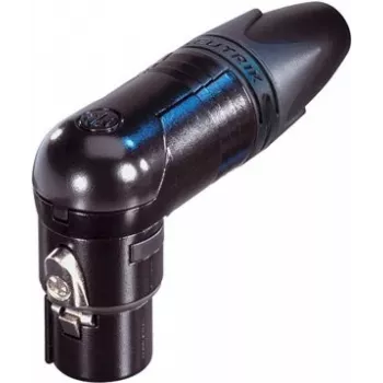 Neutrik Gniazdo XLR, kątowe Liczba biegunów: 3 Czarny NC3FRX-B 1 szt. (NC3FRX-B)