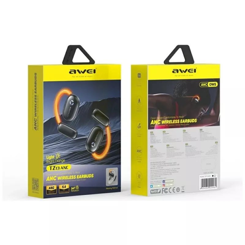 Słuchawki Bluetooth 5.4 TZ13 ANC Spinner czarne