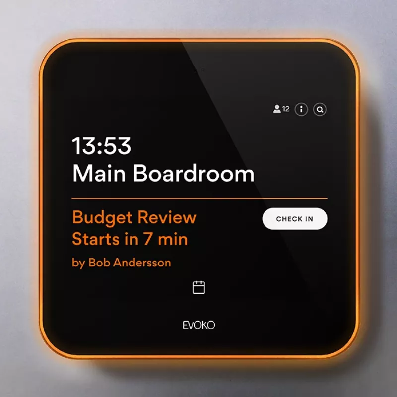 Evoko Liso Room Manager cyfrowy panel informacyjny do drzwi 20,30 cm (8) dotykowy (ERM2001)