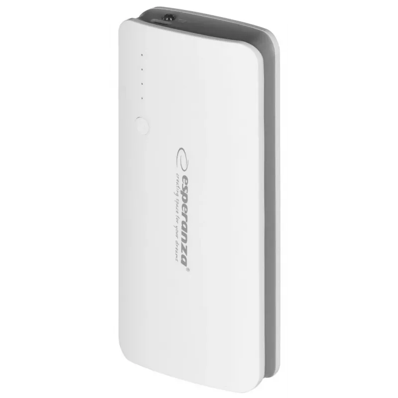 Ładowarka przenośna Esperanza EMP106WE Radium — 8000 mAh, wyjście na 3 urządzenia, wejście Micro-USB, wyjścia 5V/2A i 5V/1,5A/1A, szary