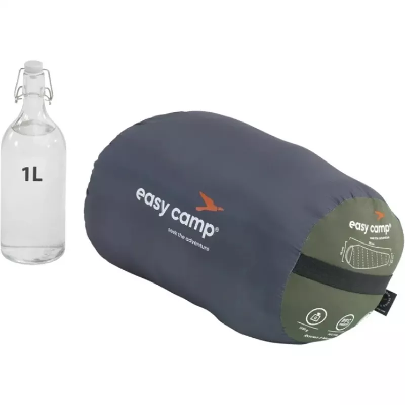 Śpiwór easy camp Raven II Mumia 215 x 76 x 50 cm, komfort od -16 do 4 °C