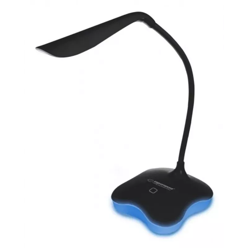 Lampa stołowa ESPERANZA ELD105K MIMOSA — Lampa biurkowa LED z lampką nocną, czarna