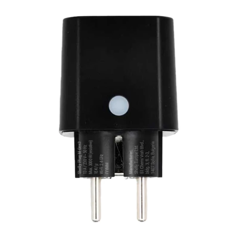 Shelly Plug PM Gen3 Matter 13A inteligentne gniazdko, czarne