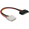 Kabel zasilający DeLOCK Power SATA/Molex Czarny Czerwony 0,12 m 860115