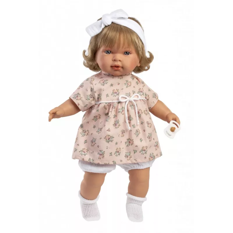 Lalka Llorens Carla 42 cm — płacząca lalka o realistycznych cechach i miękkim ciele