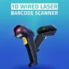 Qoltec 1D Laserowy Czytnik Kodów Kreskowych | USB | Czarny