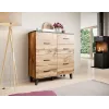 Cama sideboard LOTTA 110 2D4S wotan oak/mat Czarny