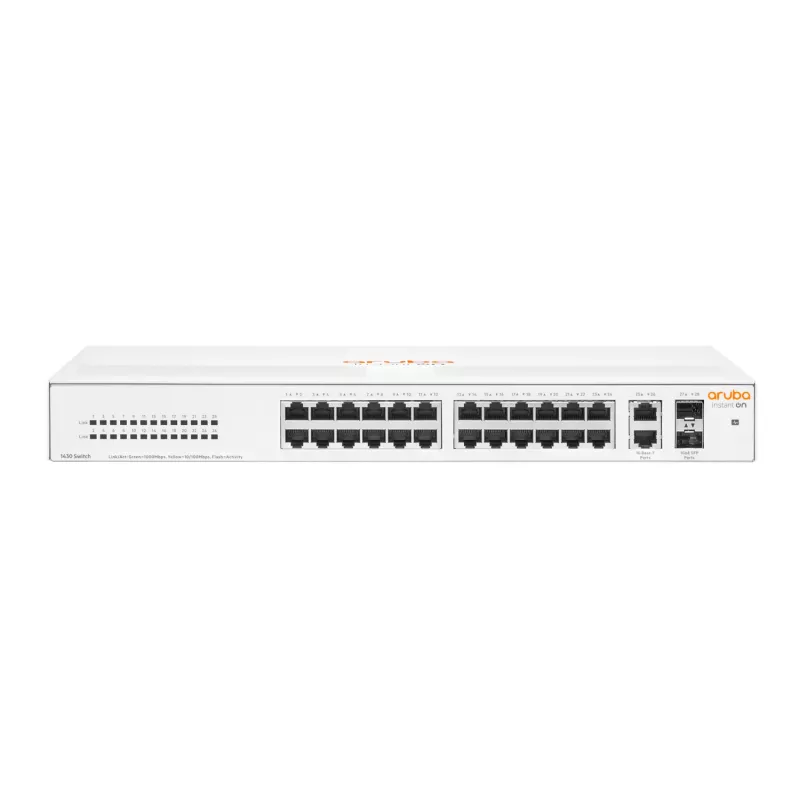 HPE Aruba Networking Aruba Instant On 1430 26G 2SFP Niezarządzalny L2 Gigabit Ethernet (10/100/1000) 1U
