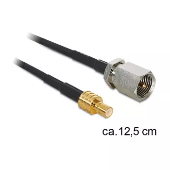 Kabel koncentryczny DeLOCK 88473 0,125 m FME SMB złoty czarny