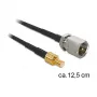 Kabel koncentryczny DeLOCK 88473 0,125 m FME SMB złoty czarny