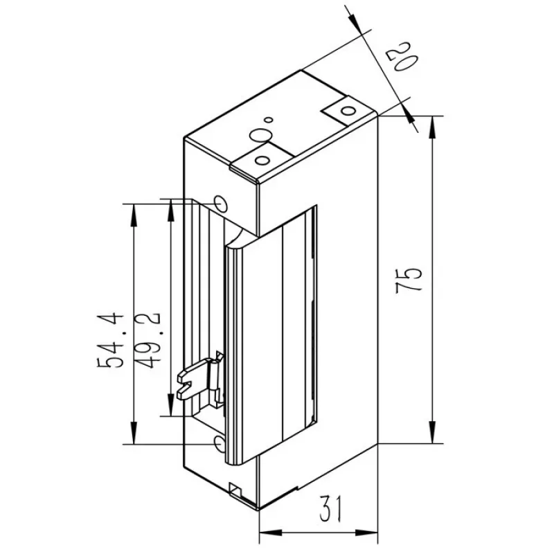 Zamek elektromagnetyczny QOLTEC 52459 12V symetryczny z pamięcią i blokadą