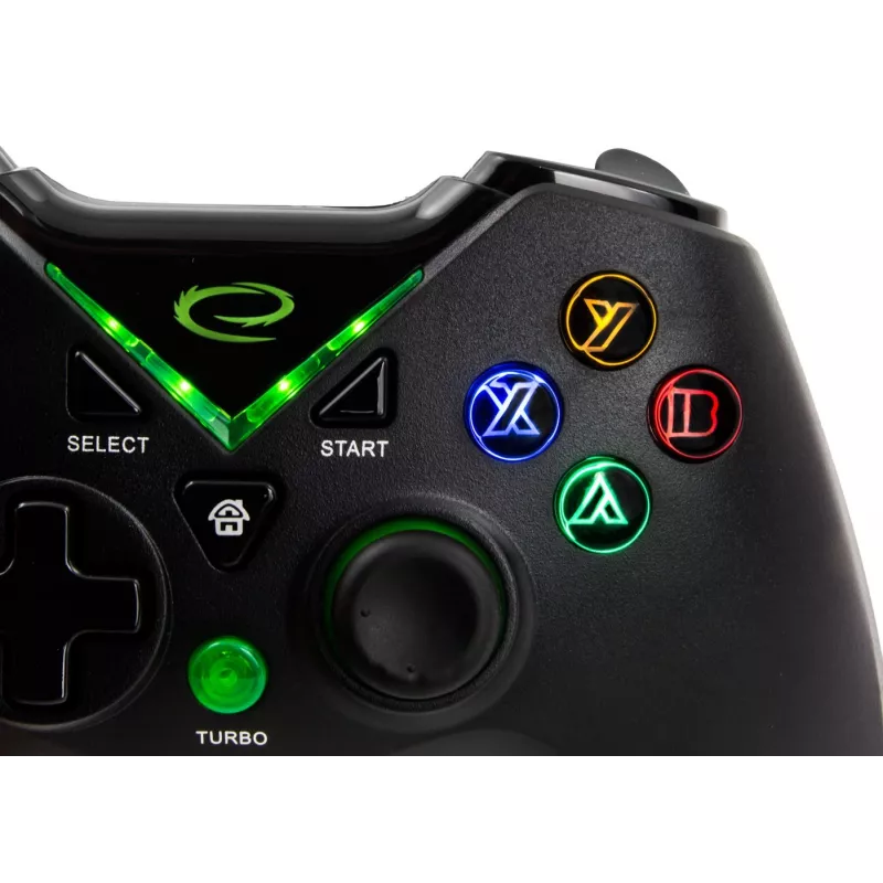Gamepad Esperanza EGG114K przewodowy USB 2.0 czarny — 12 przycisków, 2 joysticki, wibracje, do PC i Xbox Series X/S/One