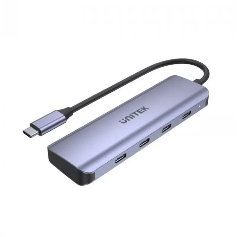 UNITEK uHUB Q4 koncentrator USB typu C 5000 Mbit/s szary