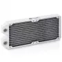 Radiator BitsPower Tarasque II 240S — miedziany, 240 mm, 120×273,5×24,5 mm, biały