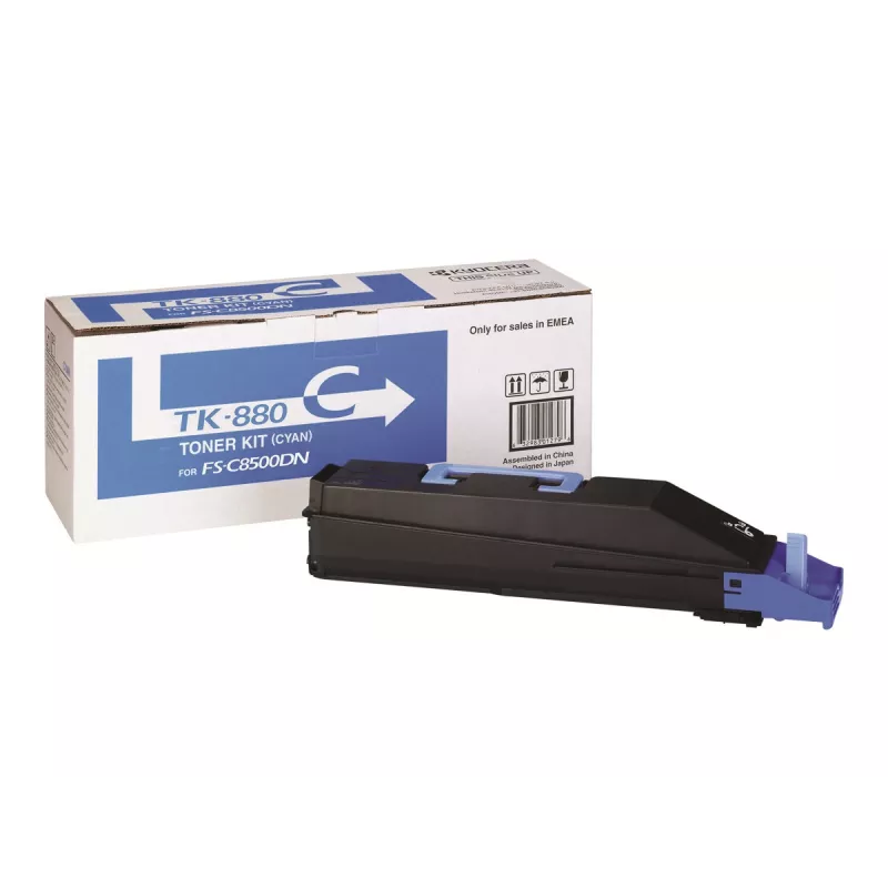 kaseta z tonerem Kyocera TK-880C cyjan, oryginalny, do druku laserowego, wydajność 18 000 stron, 1 szt.