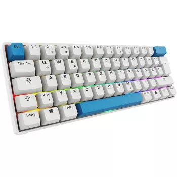 Klawiatura Sharkoon SGK50 S4 Domowa USB QWERTZ Niemiecka Biała 60% RGB LED