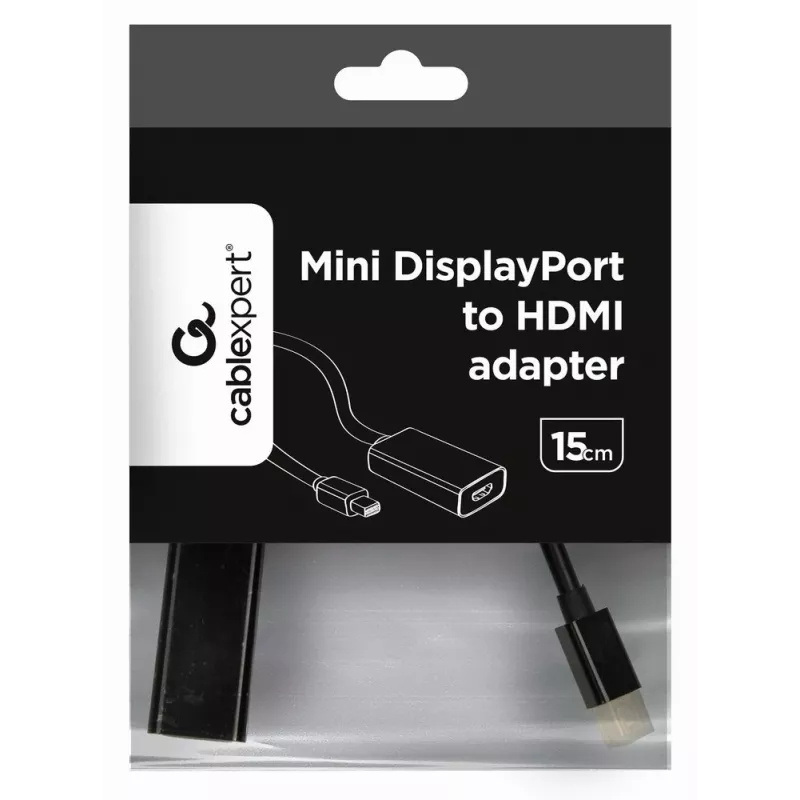 Gembird A-MDPM-HDMIF-02 adapter kabla wideo Mini DisplayPort HDMI Typ A (Standard) Czarny