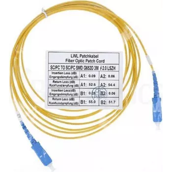 Kabel światłowodowy CBO SFP2222BU15MK 15 m SC G.657.A1, żółty
