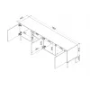 TV cabinet cama meble INSERTO 3D1W 190x40x62 cm wykończenie cashmere z LED