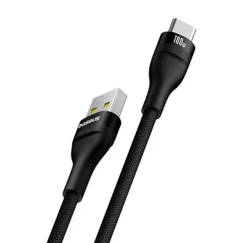 Baseus Flash 2 USB A do USB C kabel szybkiego ładowania 2 m 100 W Czarny