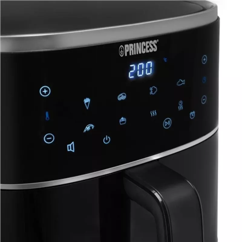 Princess | Cyfrowy frytkownica beztłuszczowa | 182238 | Moc 1350 W | Pojemność 4 L | Czarny