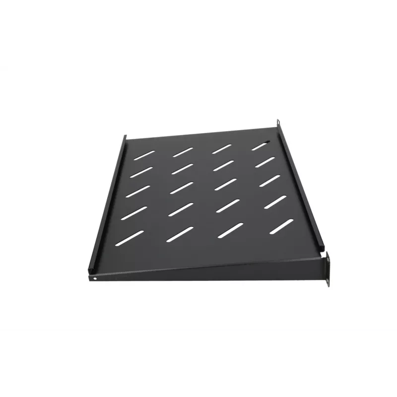 Półka rack Extralink SHELF 1U do szaf wiszących 19 cali, 1U, 300 mm, czarna, metalowa