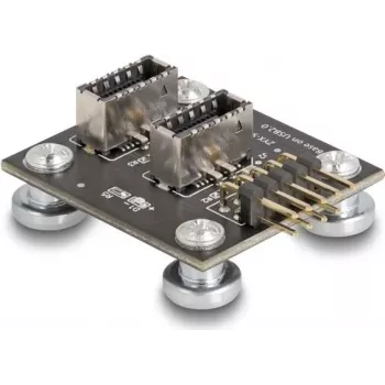 DeLOCK 67176 Wewnętrzny adapter USB Type-E 9-stykowy męski czarny