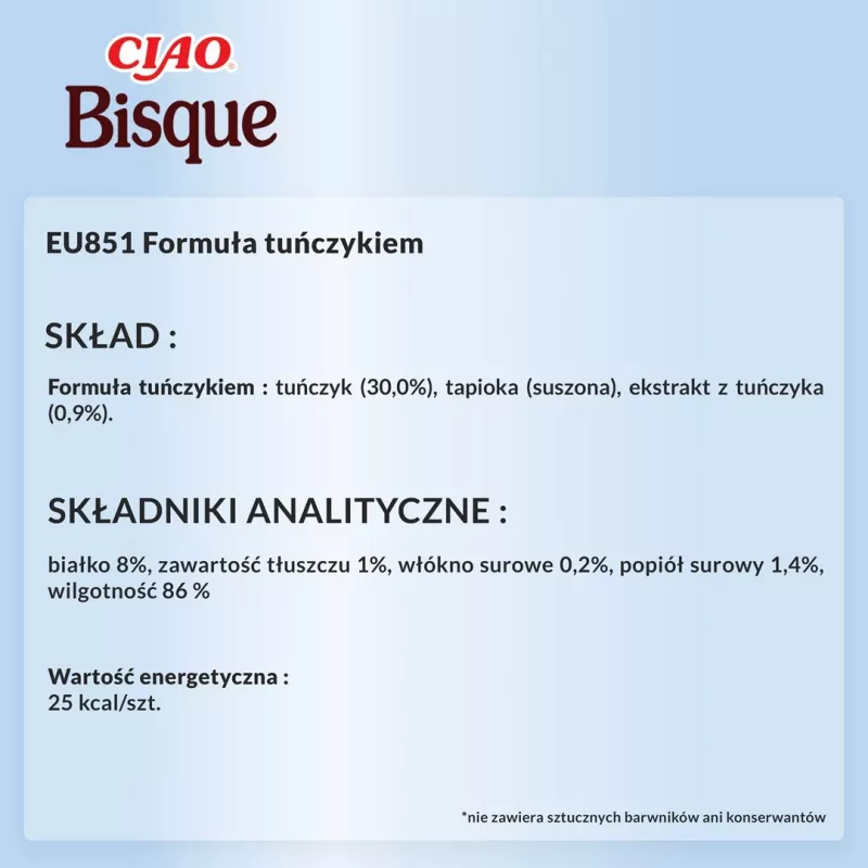 INABA Ciao Bisque Tuna - przysmaki dla kotów - 40g