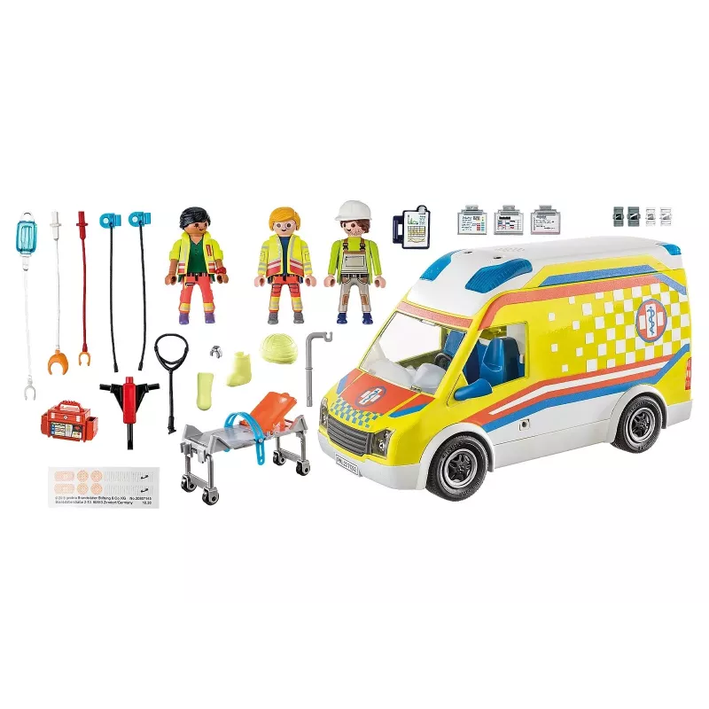 Playmobil 71202 City Life Karetka z światłami i dźwiękiem zestaw zabawkowy odpowiedni dla wieku 4+ pojedynczy