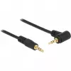 DeLOCK - Audiokabel - 24 AWG - Mini-Phone Stereo 3,5 mm (M) - Mini-Phone Stereo 3,5 mm (M) - 50cm - Schwarz - Verbindungsstück im 90°-Winkel (83752)