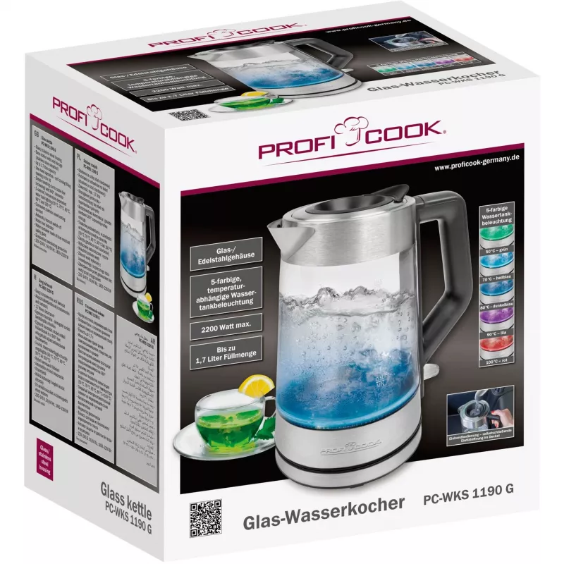 Proficook czajnik elektryczny szklany PC-WKS 1190 G