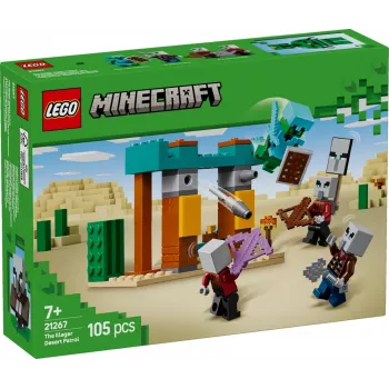 Zestaw konstrukcyjny LEGO The Illager Desert Patrol 21267 – zestaw Minecraft, 105 elementów, 4 minifigurki, 80×60×110 mm