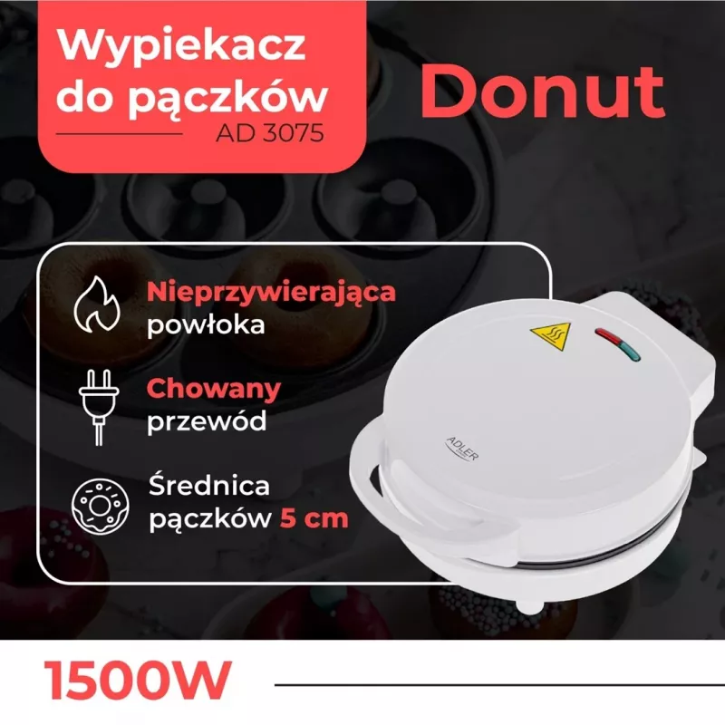 Adler Pączkarka | AD 3075 | Pączkarka | 1500 W