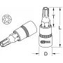 Komplet nasadek KS Tools 911.1375 napęd 1/2 cala, rozmiar Imperial, średnica 2,2 cm