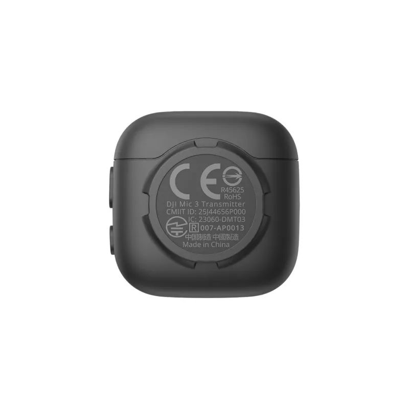 Bezprzewodowy nadajnik bodypack DJI MIC 3 — kompaktowy przenośny nadajnik mikrofonowy, Czarny/Szary