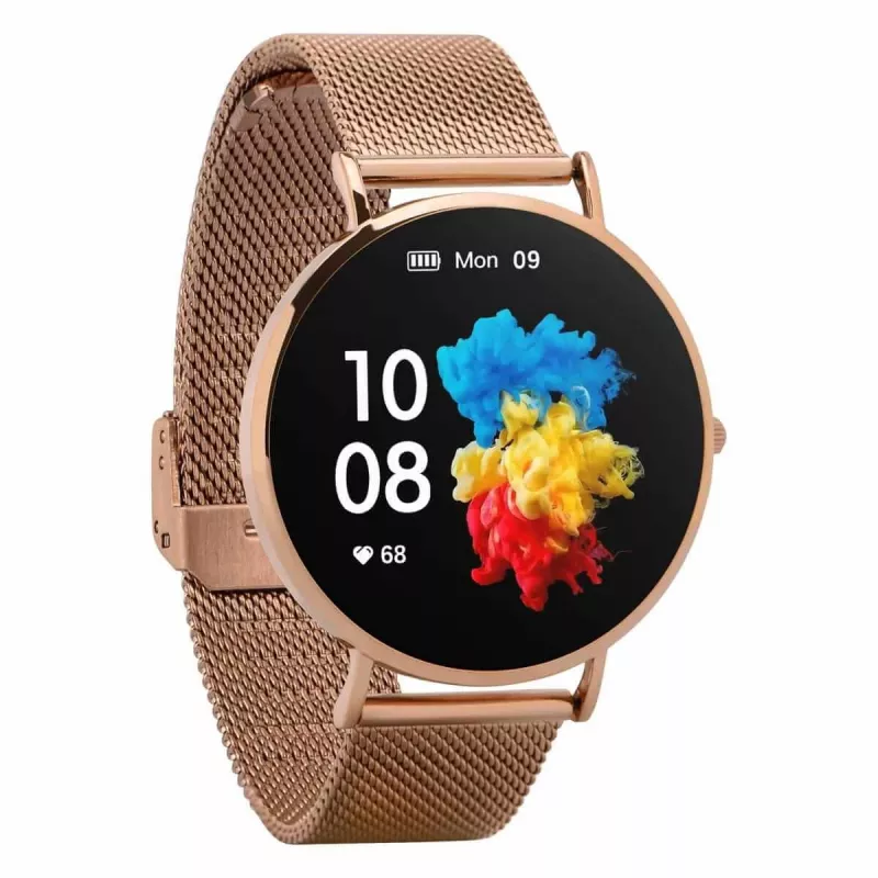 Smartwatch Garett Verona Gold Steel AMOLED Bluetooth IP67 GPS SMS