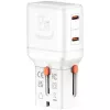 Ładowarka podróżna World 65W USB-C + USB-A biała