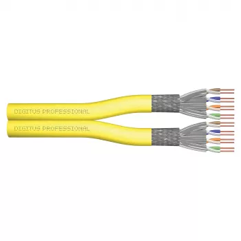 Instalacyjny kabel sieciowy DIGITUS Cat.7A S/FTP duplex 500 m Cca, żółty