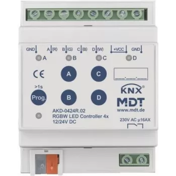 MDT AKD-0424R.02 Sterownik LED, RGBW, 4-kanałowy, 4TE, REG (AKD-0424R.02)