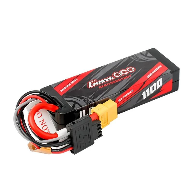 Akumulator LiPo Gens ace G-Tech 1100mAh 11.1V 3S1P 60C GRP-76 Hardcase z wtykiem XT60