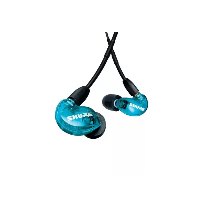 Shure AONIC 215 - słuchawki douszne z pojedynczym przetwornikiem i kablem 3,5 mm (niebieskie)