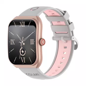 Smartwatch Colmi P86 Rose Gold z monitorem pracy serca, wodoodporny