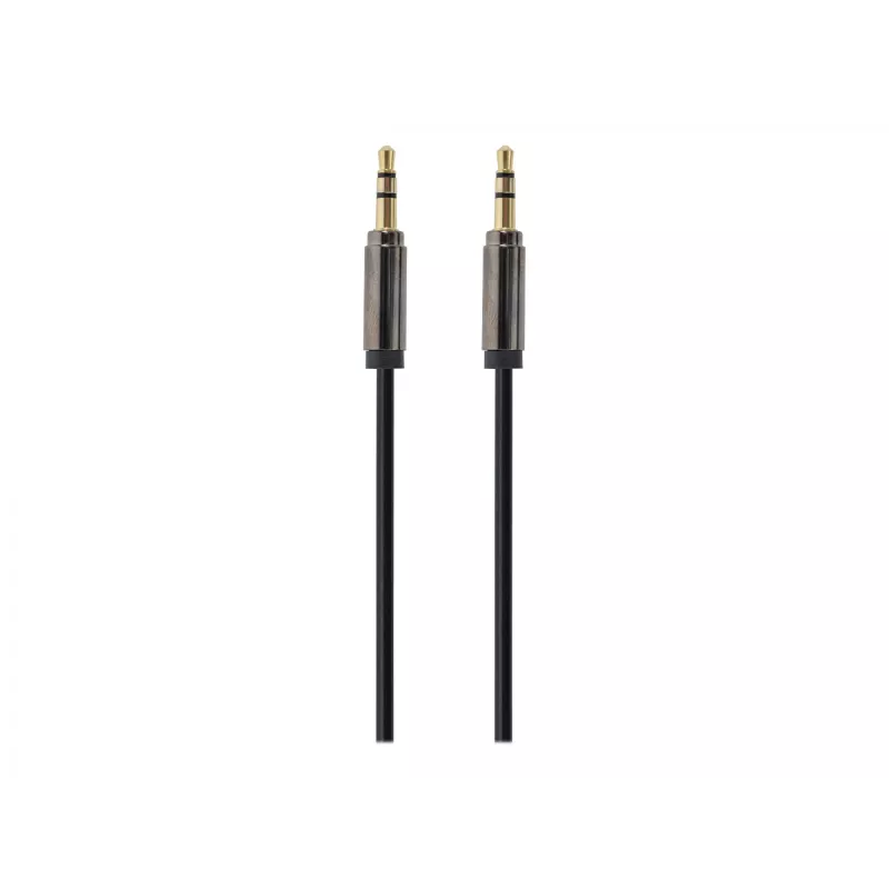 Gembird Kabel CCAP-444-0.75M (Mini Jack M - Mini Jack M, 0,75m, Kolor Czarny) Kabel Audio 3.5mm Czarny (CCAP-444-0.75M)