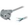 Wentronic Goobay uziemiony kabel zasilający kątowy do samodzielnego montażu, 2 m, czarny - Typ F (Typ F, CEE 7/7) > luźne końcówki kabla (50083)