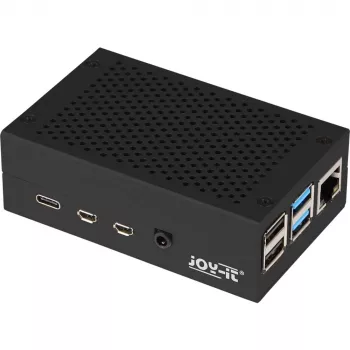 Obudowa aluminiowa do Raspberry Pi 4 B firmy JYT, model RB-AlucaseP4+01B, kolor czarny