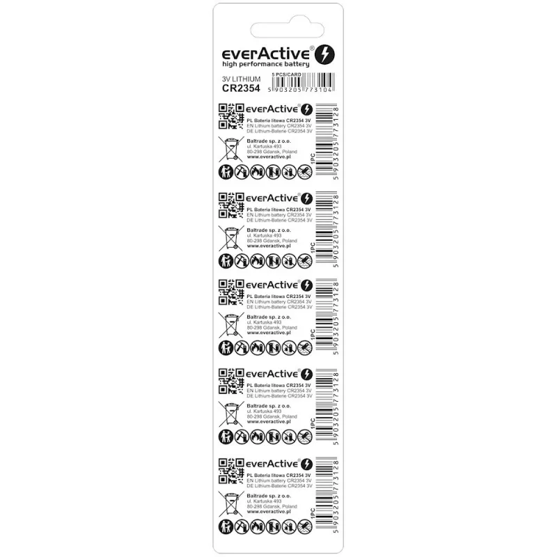 Bateria litowa mini everActive CR2354 - blister 5 szt.