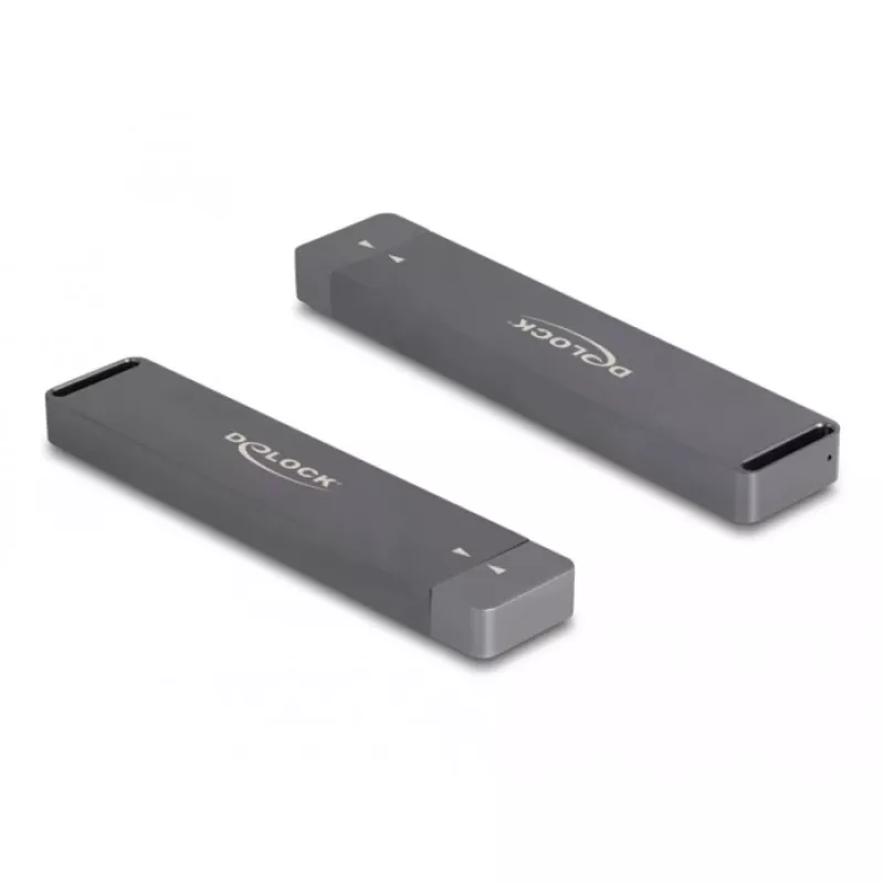 Delock - Speichergehäuse - externes Gehäuse für M.2 NVME PCIe SSD oder SATA SSD mit USB 10 Gbps Typ-A-Stecker - M.2 - M.2 NVMe Card / SATA 6Gb/s - USB